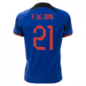 Maillot de Foot Pays-Bas F. De Jong 21 Extérieur Coupe du monde 2022